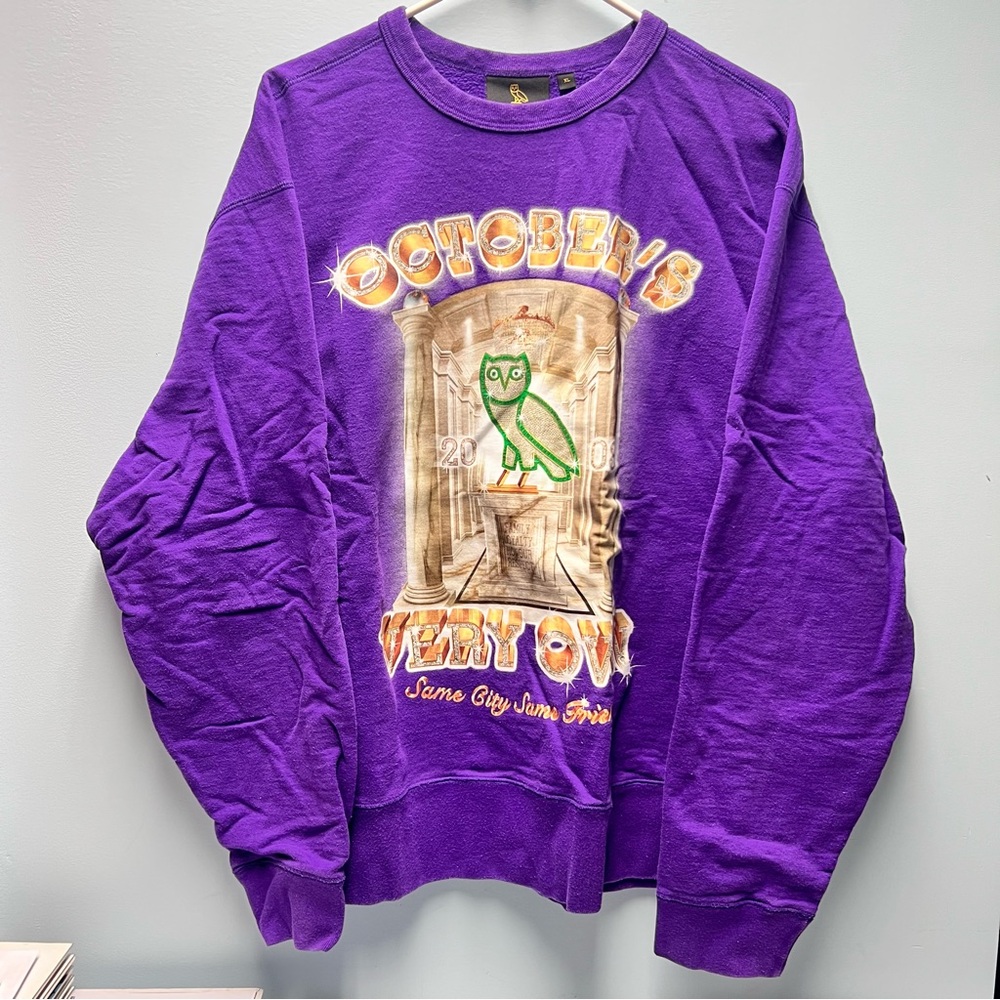OVO Pen & Pixal Crewneck Purple Men's Size XL